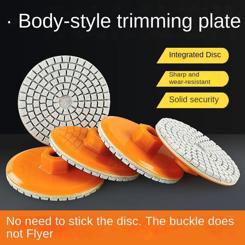 Integrated grinding disc, used for edge grinding of rock plates, marble and stone, and trimming the corners of tiles