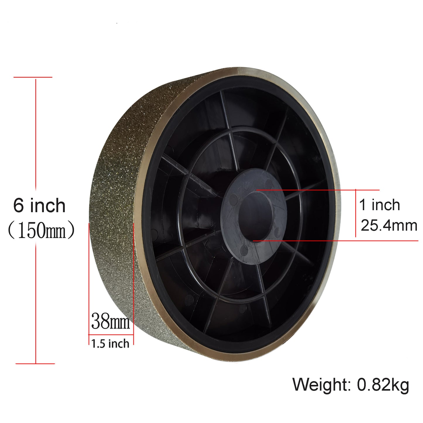 6" Diamond Lapidary Grinding Polishing Abrasive Wheel,1" Arbor Grit 35 to 1000 for Gemstone Marble Stone Jade Glass Crystal Ceramics