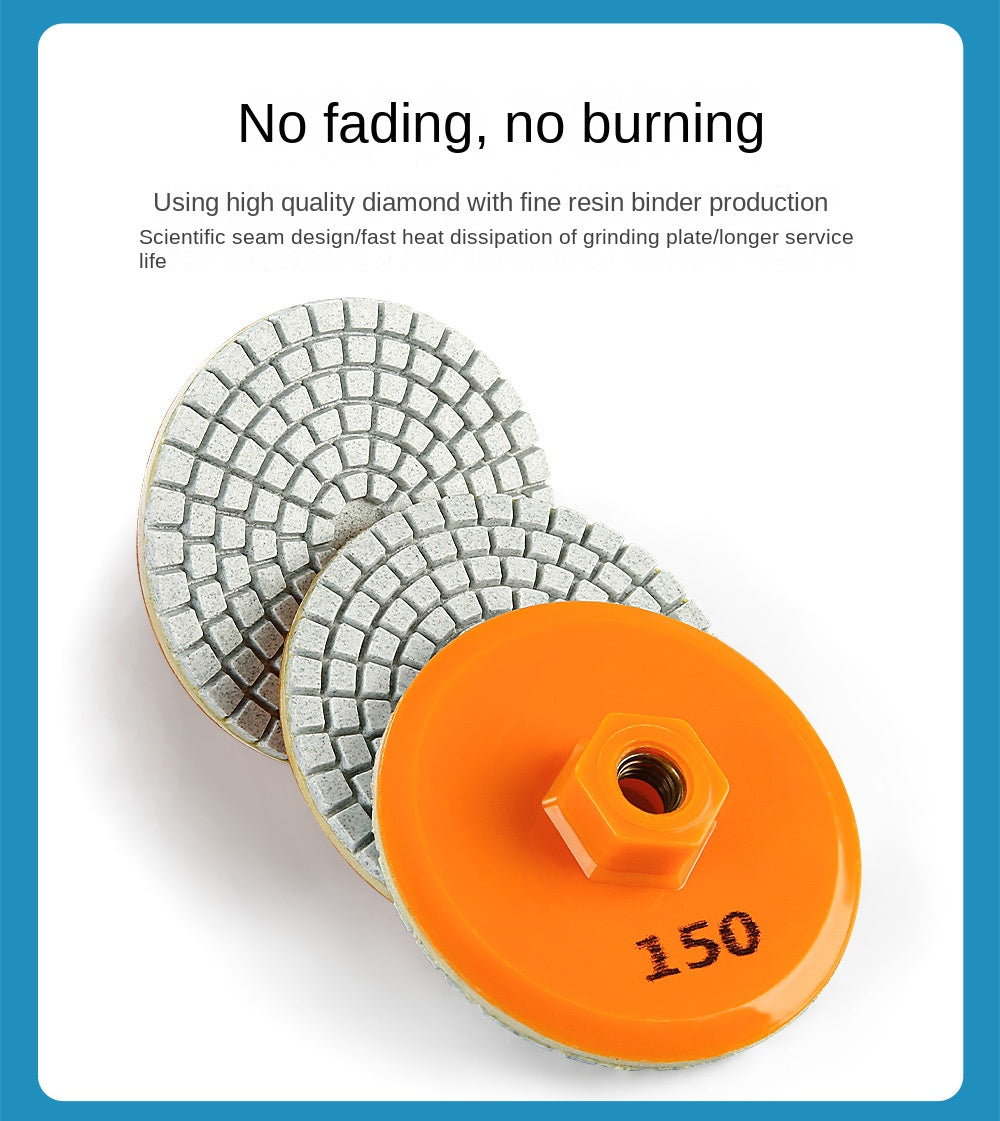 Integrated grinding disc, used for edge grinding of rock plates, marble and stone, and trimming the corners of tiles