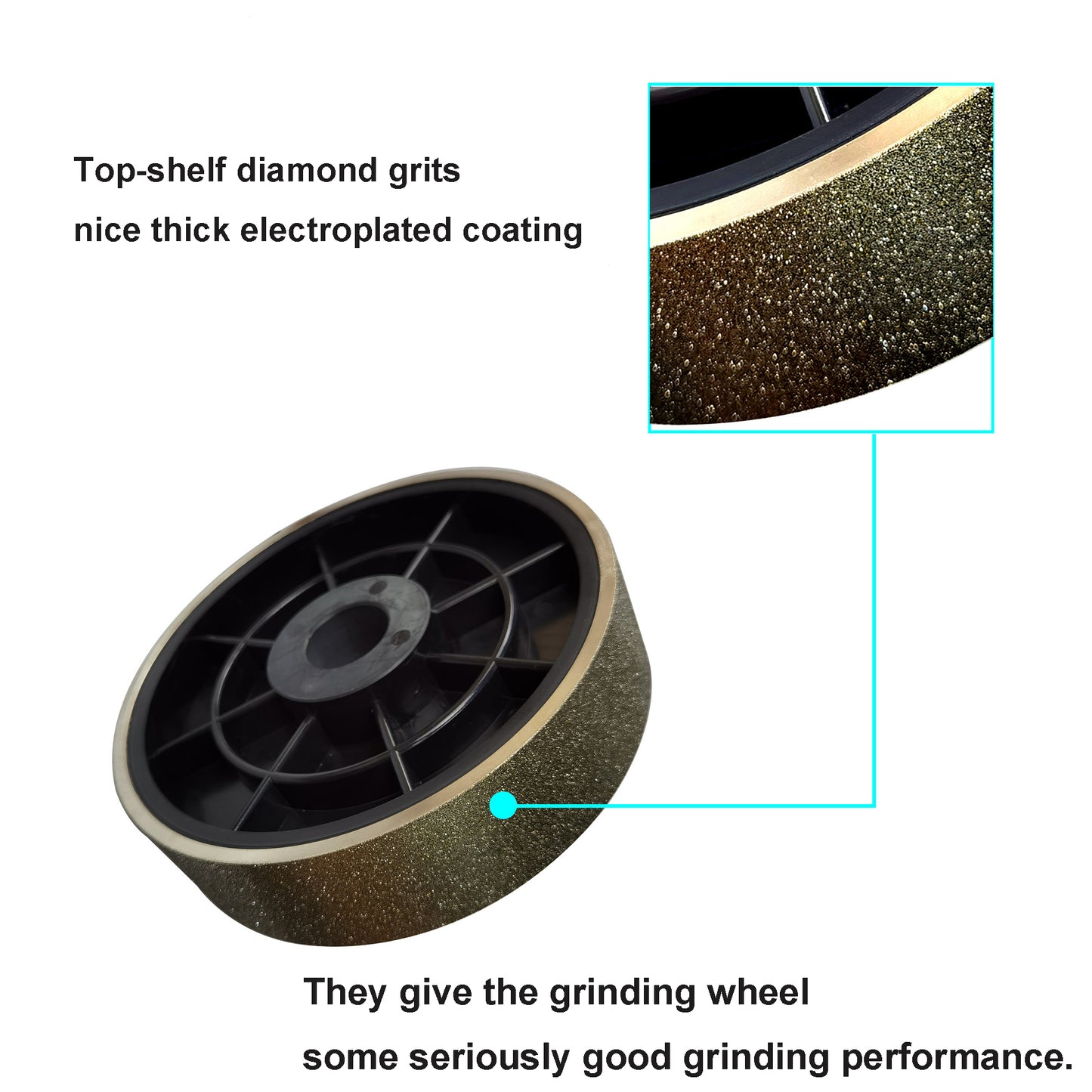 6" Diamond Lapidary Grinding Polishing Abrasive Wheel,1" Arbor Grit 35 to 1000 for Gemstone Marble Stone Jade Glass Crystal Ceramics