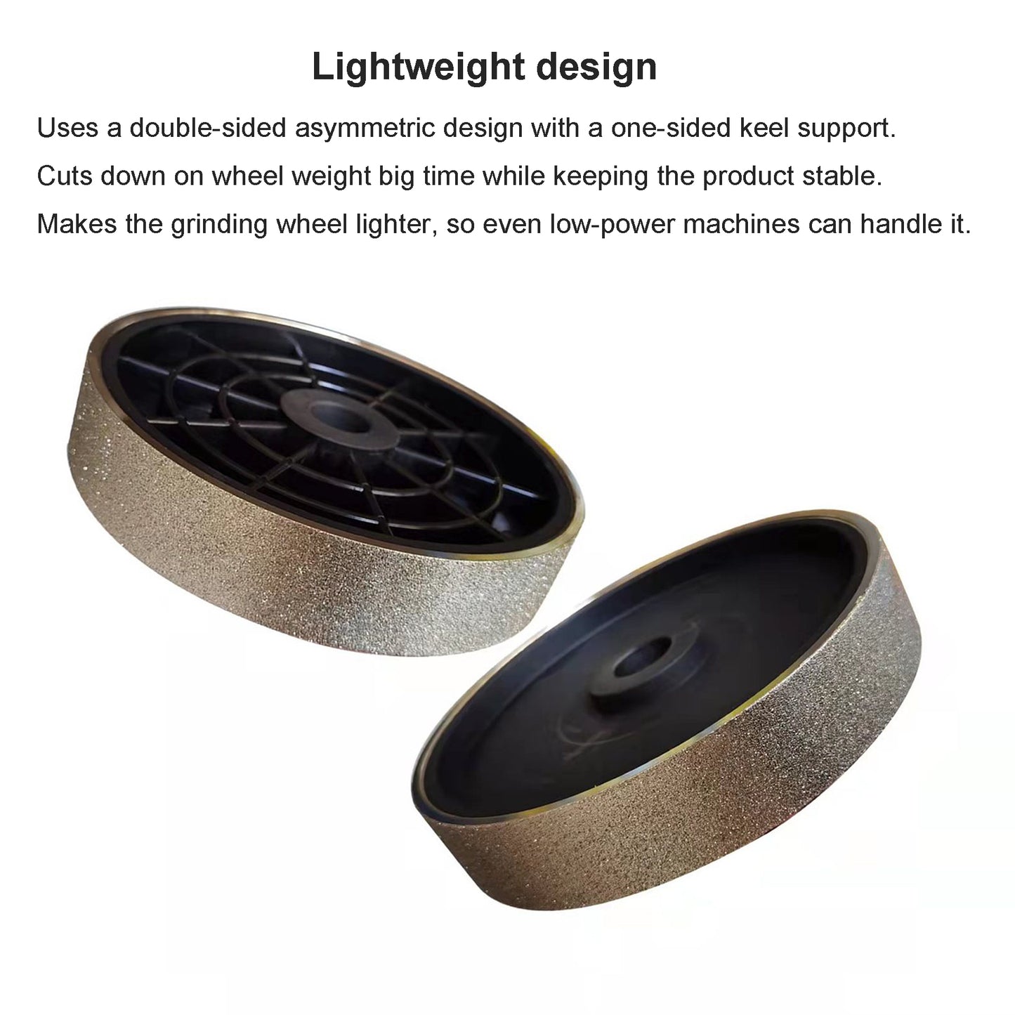 Diamond Lapidary Grinding Polishing Abrasive Wheel 8×1.5“, 1" Arbor Grit 35 to 1200 for Gemstone Marble Stone Jade Glass Crystal Ceramics