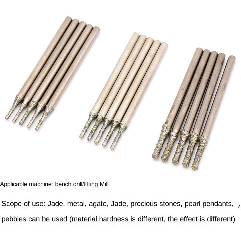 Diamond Drilling Bit Drilling Needle of Jade Amber Crystal Copal Agate Jadeite (20 Pcs)