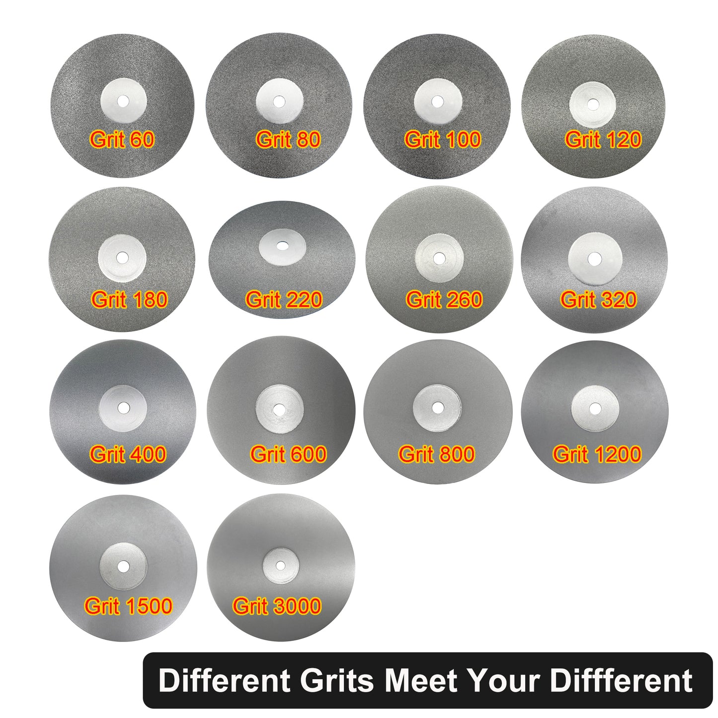 8 Inch Diamond Sanding Grinding Disc,Diamond Coated Flat Lap Disk Polishing Grinding Disc Grit 60-3000 for Gemstone Stone Glass Crystals
