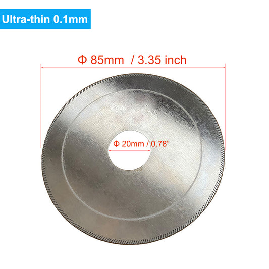 10 Pcs Ultra-thin Diamond Cutting Saw Blade 85mm Lapidary Saw Blade for Gemstone Jade Jadeite Crystals