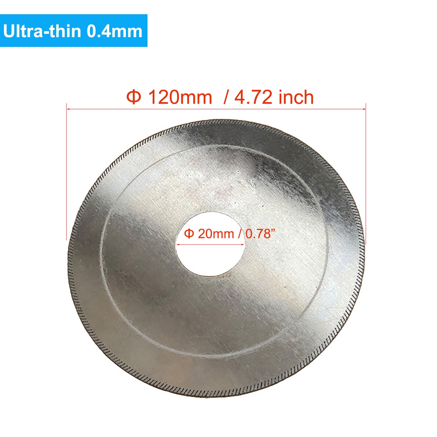 10 Pcs Diamond Lapidary Cutting Saw Blade 120mm Arbor Hole 20mm Ultra-thin Saw Blade for Gemstone Jade Jadeite Crystals