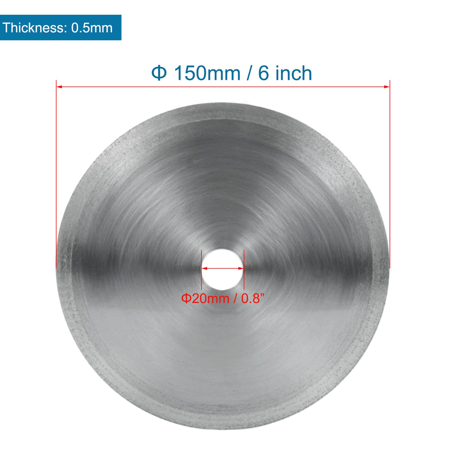 Diamond Lapidary Blades Stone Cutting Saw Blade 6×0.78" Arbor Trim Rock Jewelry Tools for Gem Stone