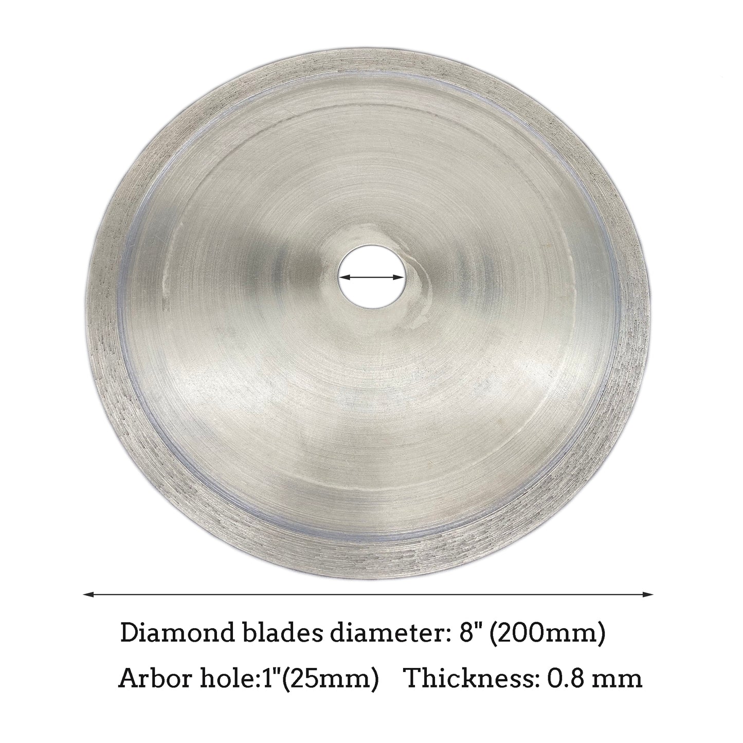 Diamond Lapidary Slab Trim Blade Trim Rock Jewelry Tools for Gem Stone Agate Jadeite 8 Inch
