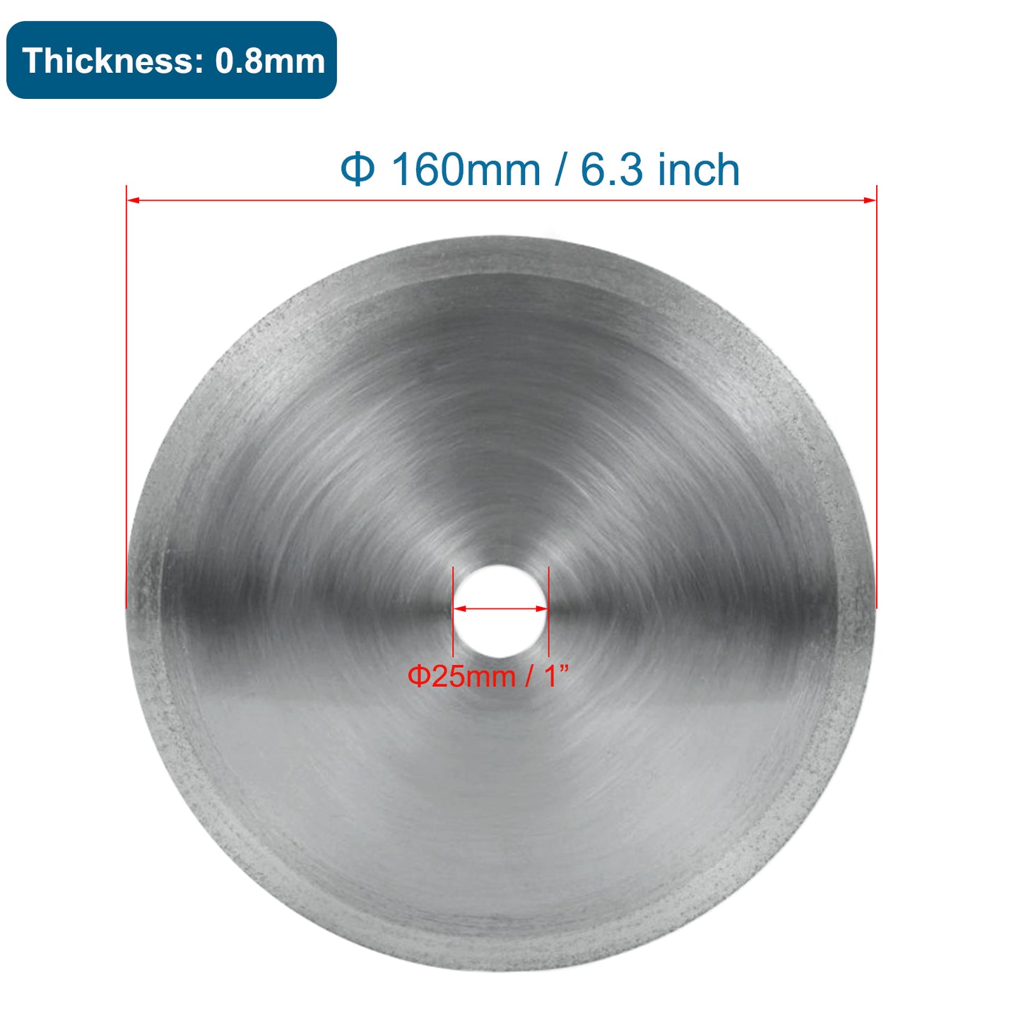 160mm Diamond Lapidary Blades Stone Cutting Saw Blade 6-3/10 inch,1" Arbor Trim Rock Jewelry Tools for Gem Stone