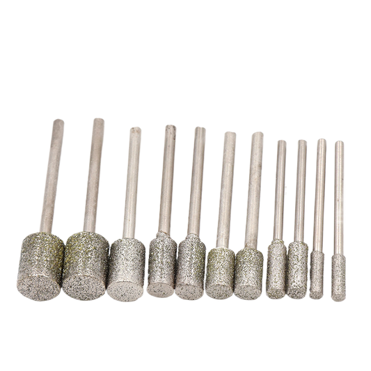 10 Pcs Diamond Punching Needle Grinding Stone Carving Tools for Gemstones Jade Amber Jade Agate