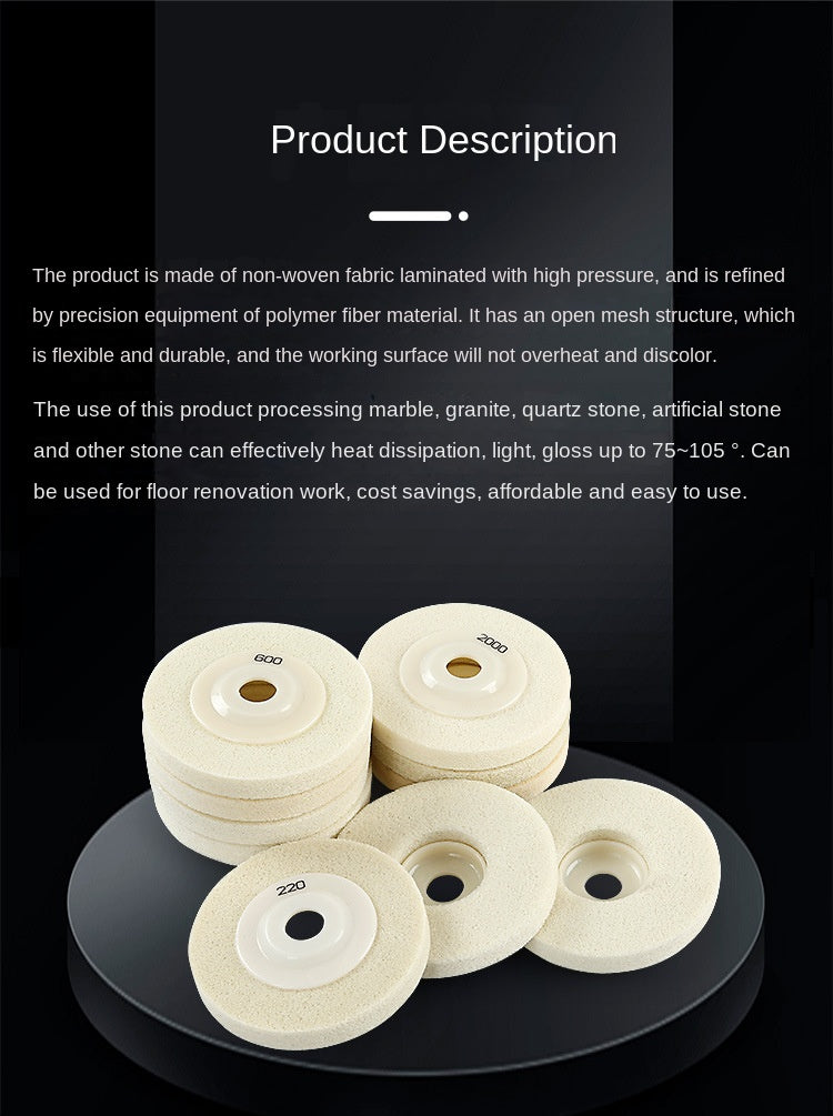 Angle Grinder Sponge Polishing Wheel, Nylon Fiber Grinding and Polishing Disc
