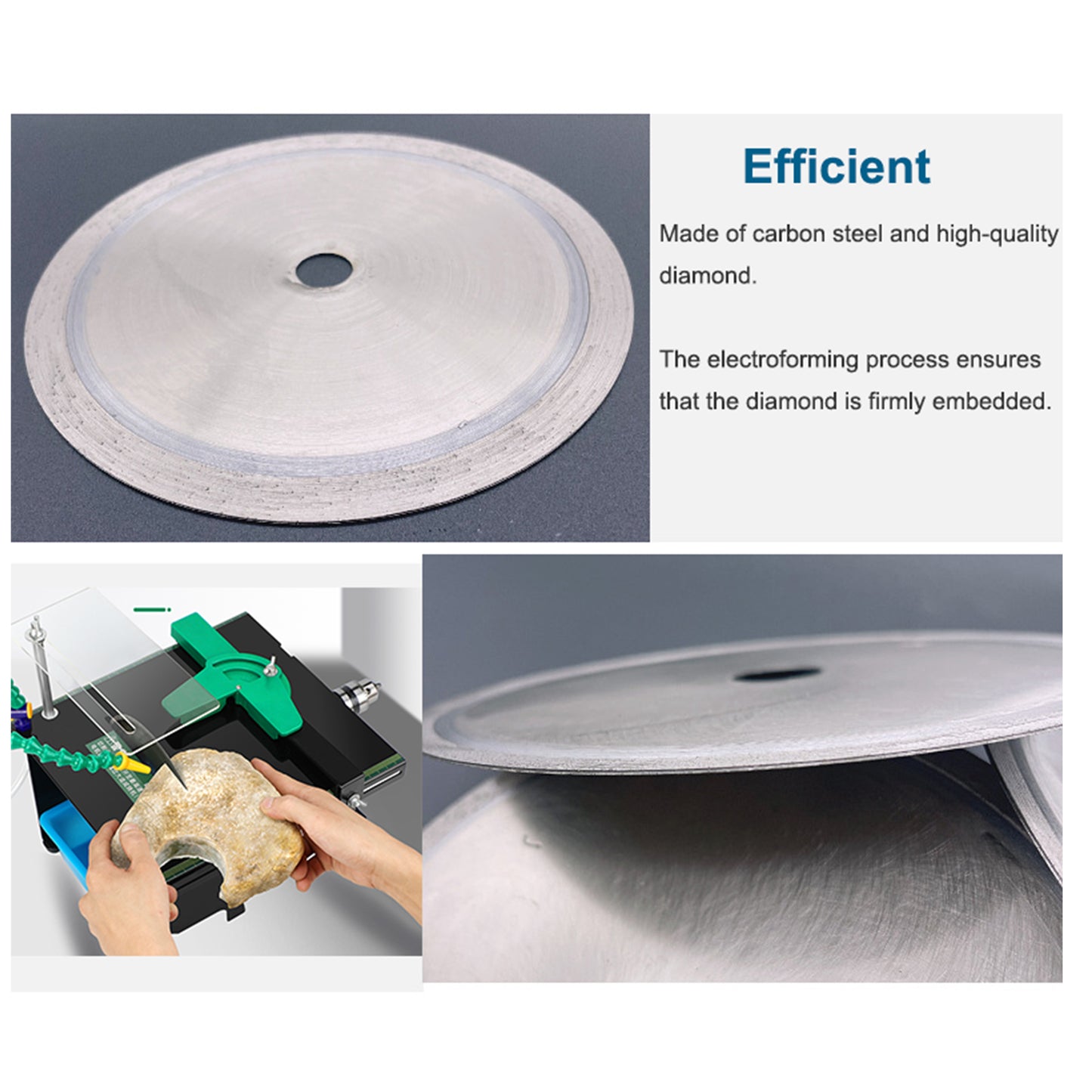4 Inch Diamond Cutting Saw Blade Lapidary Toothless Saw Blade for Gemstone Jade Jadeite Crystals Stone