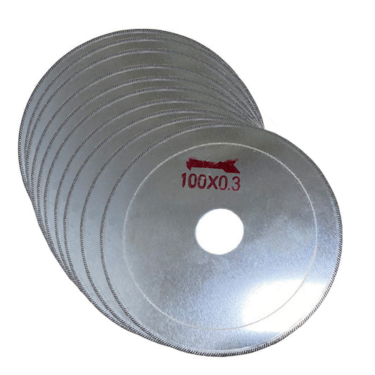 10 Pcs Diamond Lapidary Cutting Saw Blade 4 Inch/100mm Ultra-thin Saw Blade for Gemstone Jade Jadeite Crystals