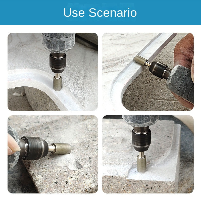 Electroplated emery grinding head, cylindrical stone carving tool