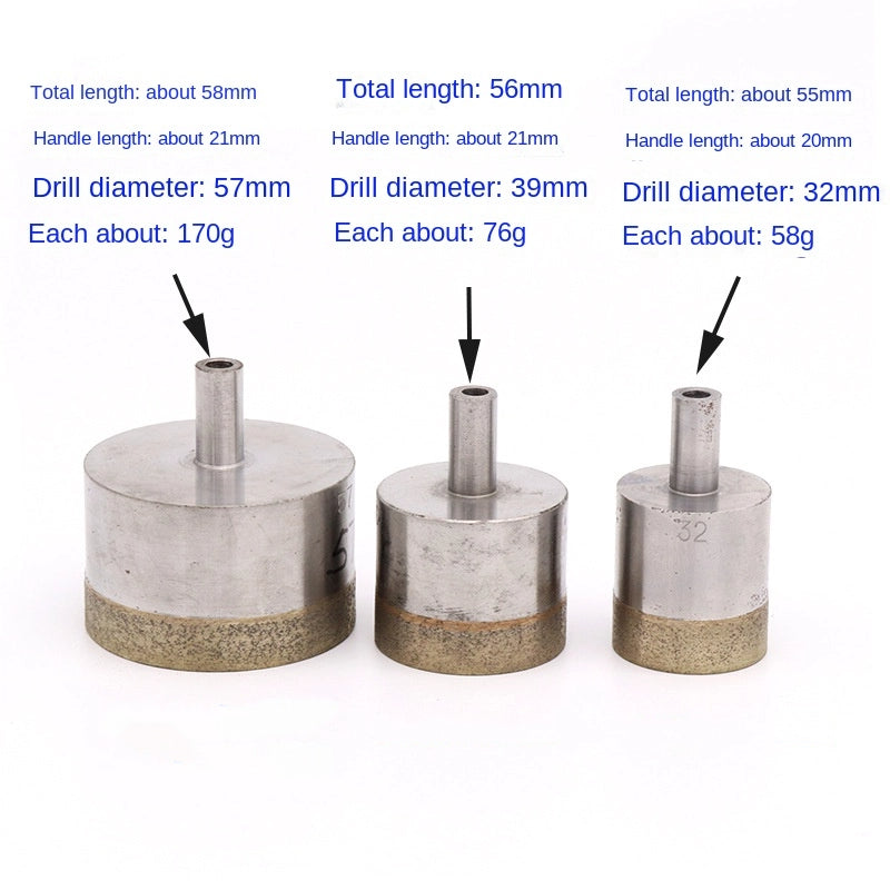 Sintered Diamond Drill Bits,Diamond Holesaw for Drilling Holes in Glass Ceramics Jade Gemstone   Stone