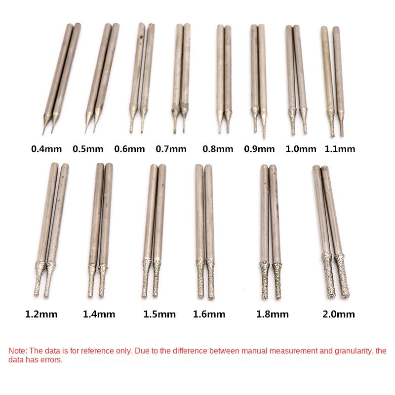 Diamond Drilling Bit Drilling Needle of Jade Amber Crystal Copal Agate Jadeite (20 Pcs)