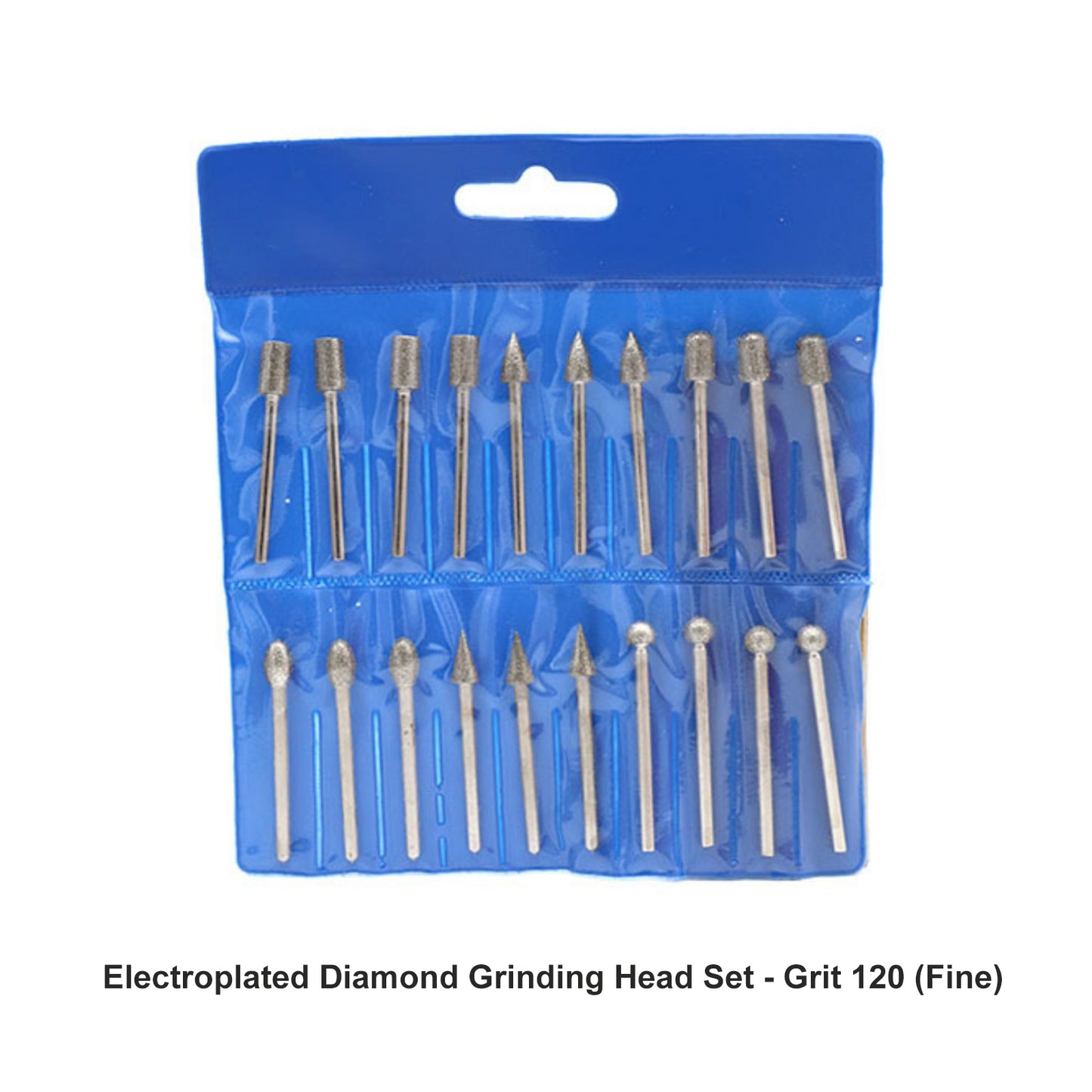 Electroplated Diamond Grinding Head Set - Grit 120 (Fine)