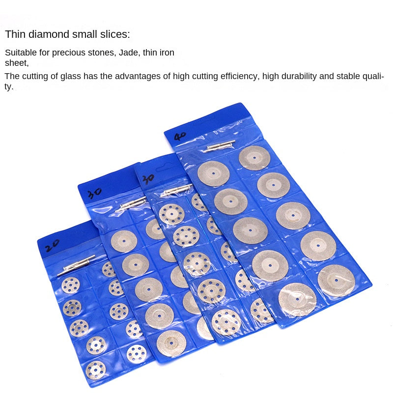 16-60mm Diamond Cutting Blades - Ultra-thin diamond saw blades for gems, jade, and glass (10 pieces/pack)