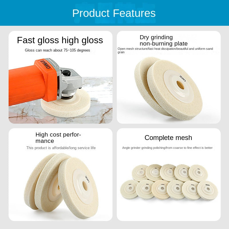 Angle Grinder Sponge Polishing Wheel, Nylon Fiber Grinding and Polishing Disc