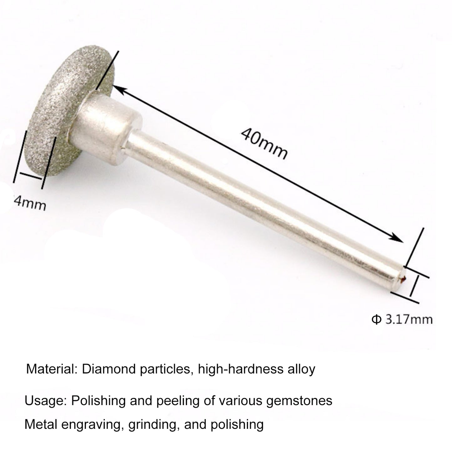 Diamond Grinding Needle for Gemstone,Jade,Agate,Jadeite Peeling & Polishing (50Pcs/Box)