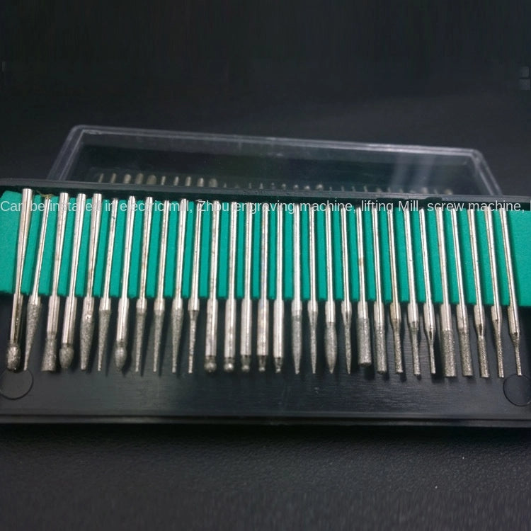 Diamond Grinding Heads & Needles Carving Tools - 30pcs Engraving Set, 2.35mm 3mm Shank Diameter for Stone Engraving & Polishing