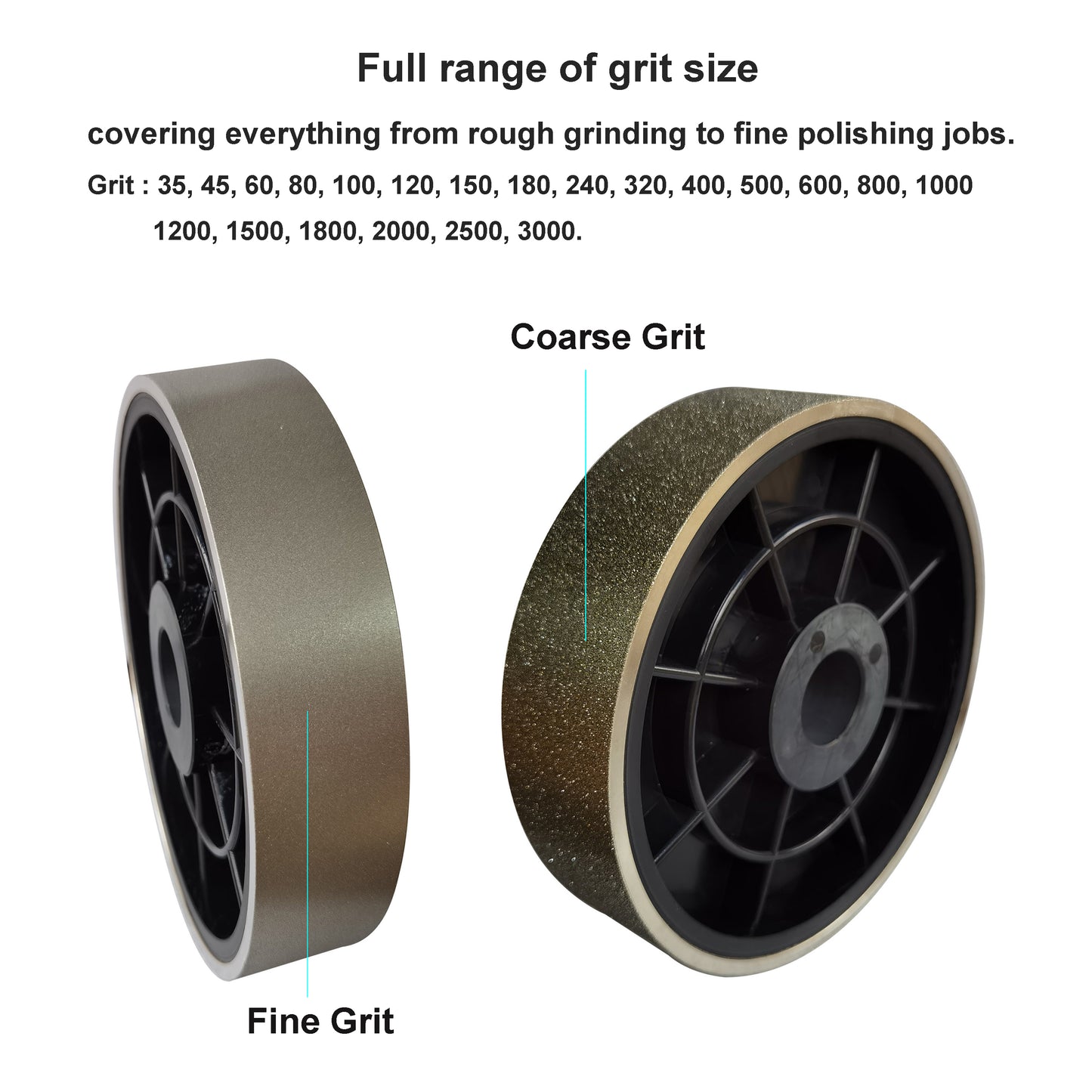 6" Diamond Lapidary Grinding Polishing Abrasive Wheel,1" Arbor Grit 35 to 1000 for Gemstone Marble Stone Jade Glass Crystal Ceramics
