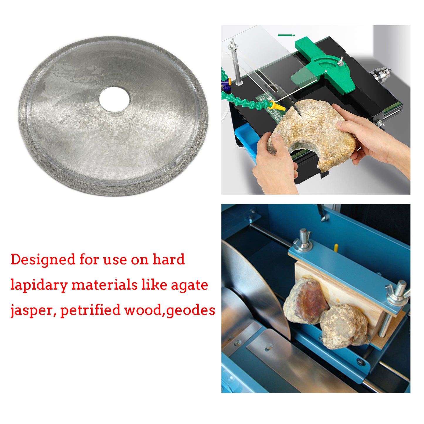 Diamond Lapidary Blades Stone Cutting Saw Blade Super-Thin 0.4mm,6×1"Arbor Trim Rock Jewelry Tools for Gem Stone